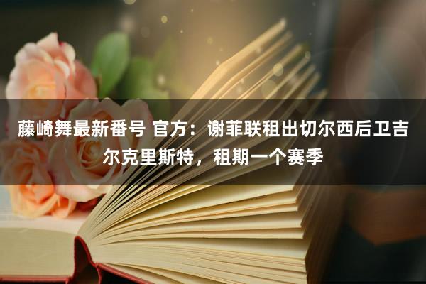 藤崎舞最新番号 官方：谢菲联租出切尔西后卫吉尔克里斯特，租期一个赛季