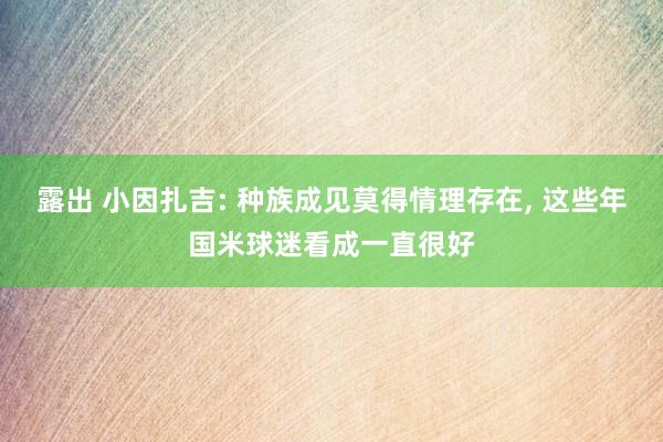 露出 小因扎吉: 种族成见莫得情理存在， 这些年国米球迷看成一直很好