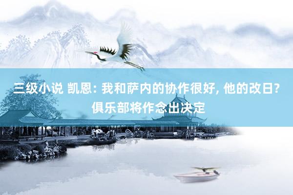 三级小说 凯恩: 我和萨内的协作很好， 他的改日? 俱乐部将作念出决定