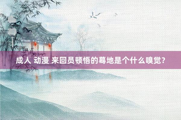 成人 动漫 来回员顿悟的蓦地是个什么嗅觉？
